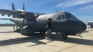 Journées portes ouvertes sur la BA 125 dIstres  baptême de vol à bord d’un avion CASA [upl. by Nuawed205]