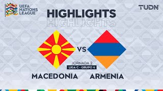 HIGHLIGHTS  Macedonia Norte vs Armenia  UEFA Nations League 2024  TUDN [upl. by Lambert]