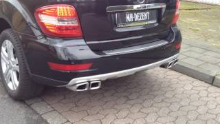 Mercedes ML 500 W164 Auspuffanlage von MHDEZENT V8 Powersound [upl. by Htevi]