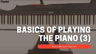 Basics of Playing the Piano Piano Fingering for Beginners 3 [upl. by Aicilegna114]