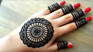 Mehndi Pattern With Leaves Mehndi Design  Step by Step Tutorial [upl. by Pearson]