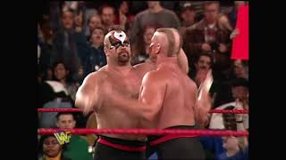 Legion of Doom return to standing ovation on WWF Raw in match with The Headbangers 1997 [upl. by Ileyan]