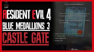 Resident Evil 4 Remake  Blue Medallions 3  Castle Gate locations [upl. by Anastatius]