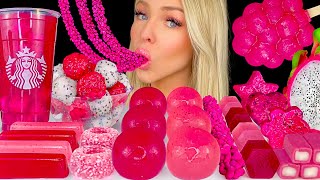 ASMR DRAGONFRUIT JELLY MUKBANG STARBUCKS DRAGONFRUIT DRINK NERD ROPES CANDY DRAGONFRUIT BOWL 먹방 [upl. by Ssidnak]