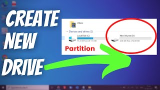 How to Create Partition in Windows 10 amp Windows 11  Create New Drive 2021 [upl. by Orian]