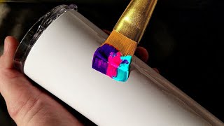 Easiest Most Beautiful Alcohol Ink Tumbler EVER [upl. by Driscoll]