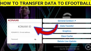 How To Link Konami ID To eFootball 2025 Mobile  How To Transfer Data From eFootball 2024 [upl. by Brianna222]