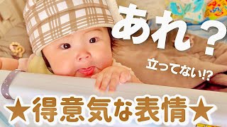 【つかまり立ち】急に立たれるとこちらの心の準備と物理的準備が🤣大変ｯベビーサークル導入👍 [upl. by Betthel407]