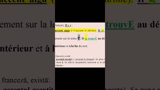 Accentele și semnele diacritice youtubeshorts short grammar lefrançaisavecgabrielle [upl. by Ardnos288]