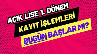 1 Dönem Kayıtları Bugün Başlar Mı Yeni Kayıt Kayıt Yenileme ders Seçimi Liseler Arası Geçiş [upl. by Felton128]