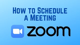 How to Schedule a Zoom Meeting [upl. by Lindy]