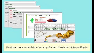 Planilha para relatório e impressão de calculo de bioimpedância [upl. by Haldas767]