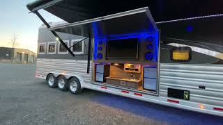 LARGE Outdoor Kitchen Luxury Living Quarters Horse Trailer [upl. by Smith297]