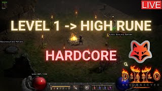 D2R  Level 1  High rune HC sorcerer [upl. by Melisande]