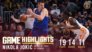 Nikola Jokić Full Game Highlights vs Hawks 🎥 [upl. by Whetstone]