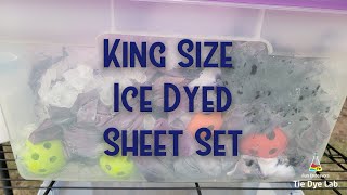 Tie Dye Designs King Size Sheet Set Ice Dyed [upl. by Silra]