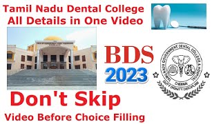 BDS Admission in Tamil Nadu Government Dental College Chennai  Admission Details For BDS course [upl. by Ayek294]