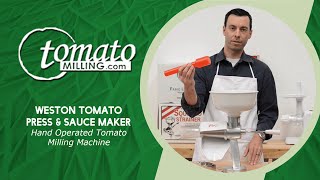 How To Use Weston Roma Hand Operated Tomato Milling Machine Tomato Press [upl. by Clarie931]