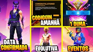 AMANHÃ NOVO CODIGUIN NOVA SKIN EVOLUTIVA LIVRARIA PARADOXO BÔNUS DE RECARGA NOVIDADES FREE FIRE [upl. by Oeflein579]