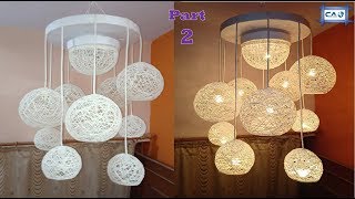 Make a Home Made Wrapped Balloon Lamp Part 2 Easy Home Made Lamp by Crazy Art 4 U [upl. by Ecirtnuahs453]