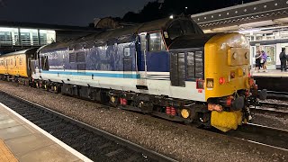 37421  37425 Colas rail freight leaving Sheffield railway station [upl. by Rumney]