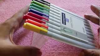 Staedtler Triplus Fineliner pens set [upl. by Ahsiak]