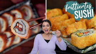 Die liebt jeder 🤤 Crispy Sushi ganz einfach selber machen  frittiertes Sushi  Inside Out Rolls [upl. by Ynattyrb412]