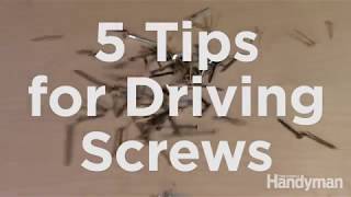 5 Tips for Driving Screws [upl. by Rosenkrantz]