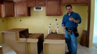 How To Install Base Cabinets Part 1 of 4wmv [upl. by Rivi]