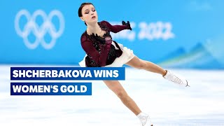 ⛸ Anna Shcherbakova wins Womens Gold  Figure Skating Beijing 2022  Free Skate highlights [upl. by Sapphire67]