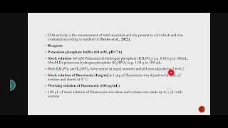 FDA activity of Soil  fluorescein diacetate hydrolysis activity [upl. by Eelyab306]