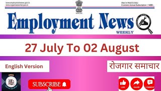 Weekly Job Highlights Employment Newspaper July 27  August 2 2024 employment newspaper today [upl. by Lantz]