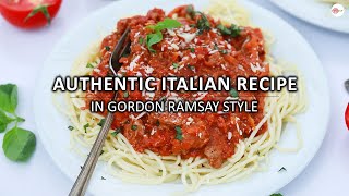 Gordon Ramsay Spaghetti Bolognese Recipe  Tastiest Bolognese Sauce  TheFoodXP [upl. by Anitsyrk]