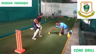 🏏 BATTING CONE DRILLS 🏏 RUSHAN FAROOQUI 🏏 CRICKET COACH KADIR PATEL 🏏 [upl. by Vinson797]