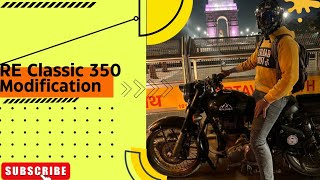 Royal Enfield Classic 350 Stealth Black Modifiication and Price  Bullet 350 black wrap modification [upl. by Aksel122]