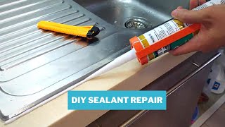 How to apply sealant around a kitchen sink for just RM30 USD722 [upl. by Aicilehp255]