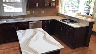 Cambria Brittanica Gold Quartz Kitchen Countertops [upl. by Millard]