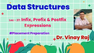 Lec  27 Infix Prefix amp Postfix expressions [upl. by Sergent]