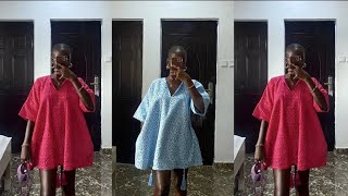 How to CUT and SEW a TRENDY SHORT KIMONO FLARE DRESS with TASSELS  JOGGERS ROPE  DIY [upl. by Clippard]