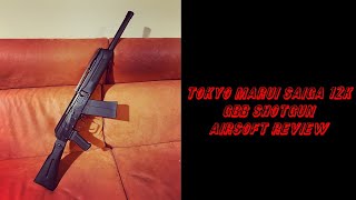 Tokyo Marui Saiga 12K GBB ShotgunAirsoft Review [upl. by Buckels]