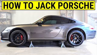 How To Properly Jack Up a Porsche 911 COMPLETE 996 997 991 DIY GUIDE [upl. by Eikcuhc]