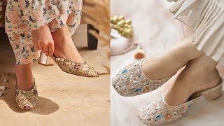 Amazing Jutti With Heels Designs To Try This Wedding SeasonsMojari Jutti With Heel Designs [upl. by Lebiram154]