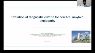 Provincial Stroke Rounds  Evolution of diagnostic criteria for cerebral amyloid angiopathy [upl. by Enerehs426]