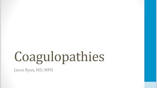 Coagulopathies  haemophilia etc [upl. by Maire]