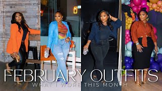 February Outfits  What I Wore Zara Fashion Nova B2 amp More  Tamara Renaye [upl. by Cohette10]