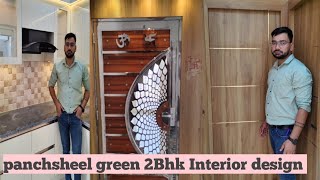 panchsheel green 2 Interior design 2Bhk Noida Extension [upl. by Anairotciv12]