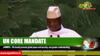 Gambian President Yahya AJJ Jammeh addressing the United Nation 25th Sept 2014 [upl. by Ennadroj]