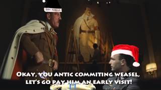 Fegeleins Screamer Prank on Inglourious Basterds Hitler The White Christmas Game [upl. by Adolpho]