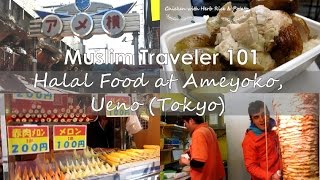 Muslim Traveler 101 Halal Food at Ameyoko Ueno Tokyo [upl. by Ahcsropal256]