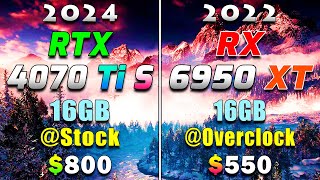 RTX 4070 Ti SUPER 16GB Stock vs RX 6950 XT 16GB Overclock  PC Gameplay Tested [upl. by Lilybelle430]